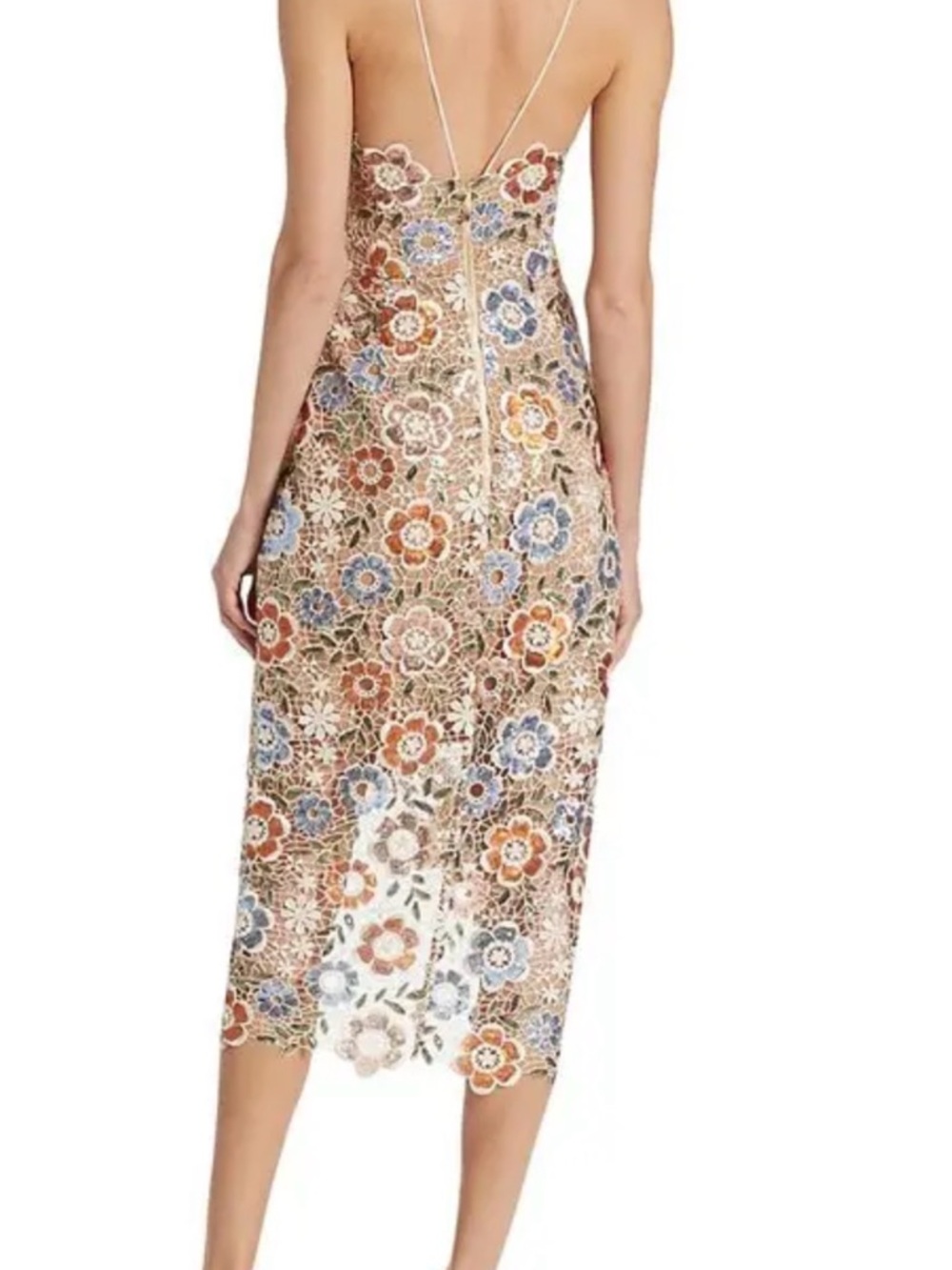 Elliatt Floral Lace Halter Covelline Dress - Picture 2 of 9